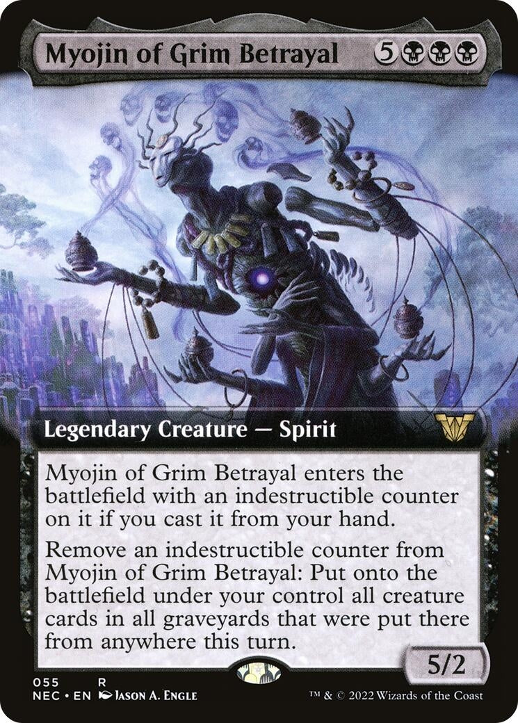 Image for Myojin of Grim Betrayal (Extended Art) (55) (NEC) - Magic: The Gathering