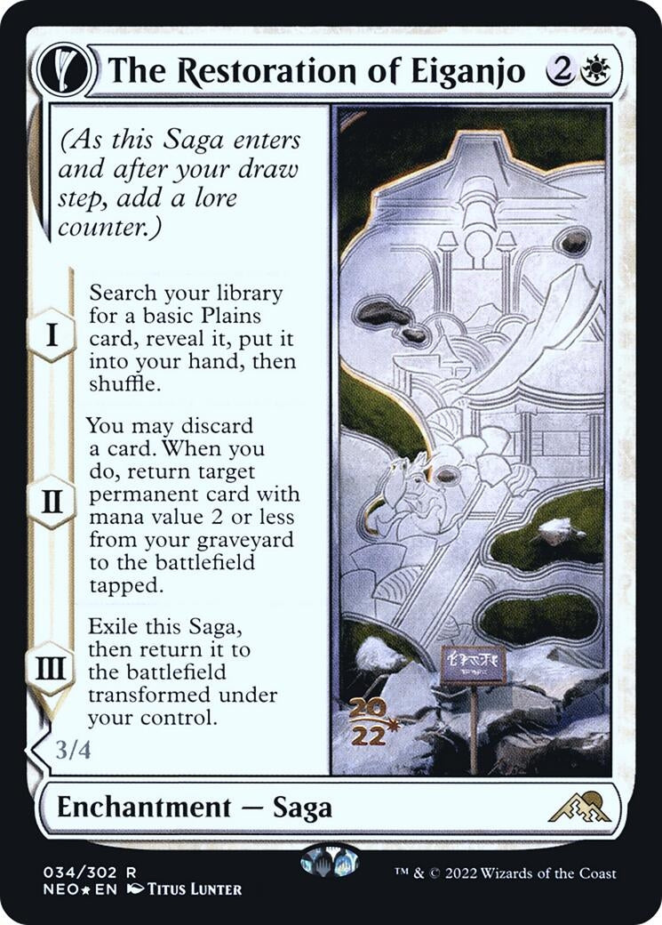 Image for The Restoration of Eiganjo (34) - Magic: The Gathering