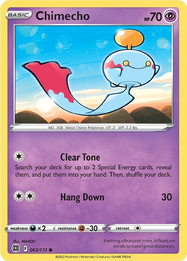 Image for Chimecho (063/172) (SWSH09) - Pokemon