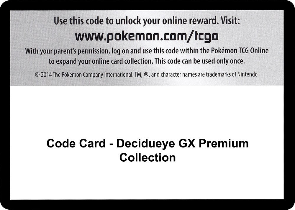 Image for Code Card - Decidueye GX Premium Collection (SM02) - Pokemon