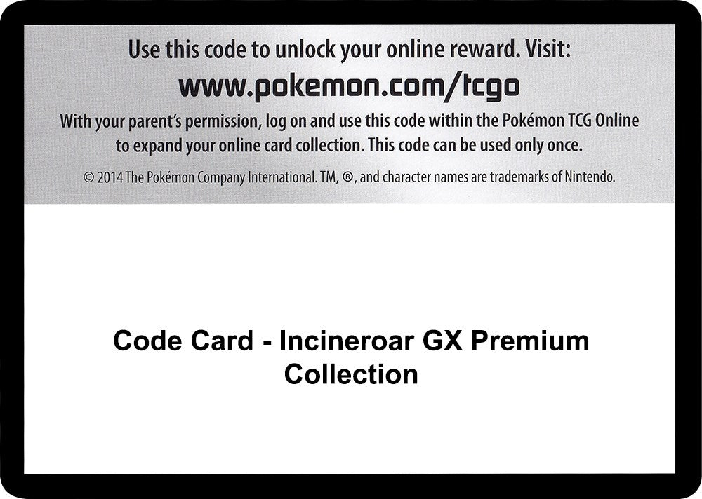 Image for Code Card - Incineroar GX Premium Collection (SM02) - Pokemon