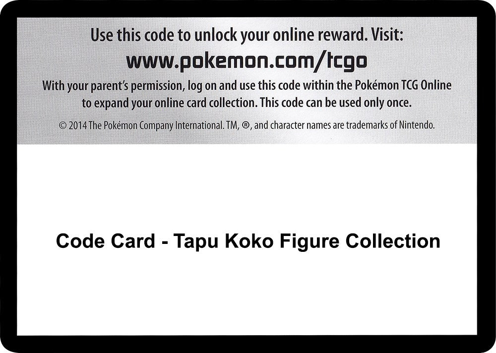 Image for Code Card - Tapu Koko Figure Collection (SM02) - Pokemon