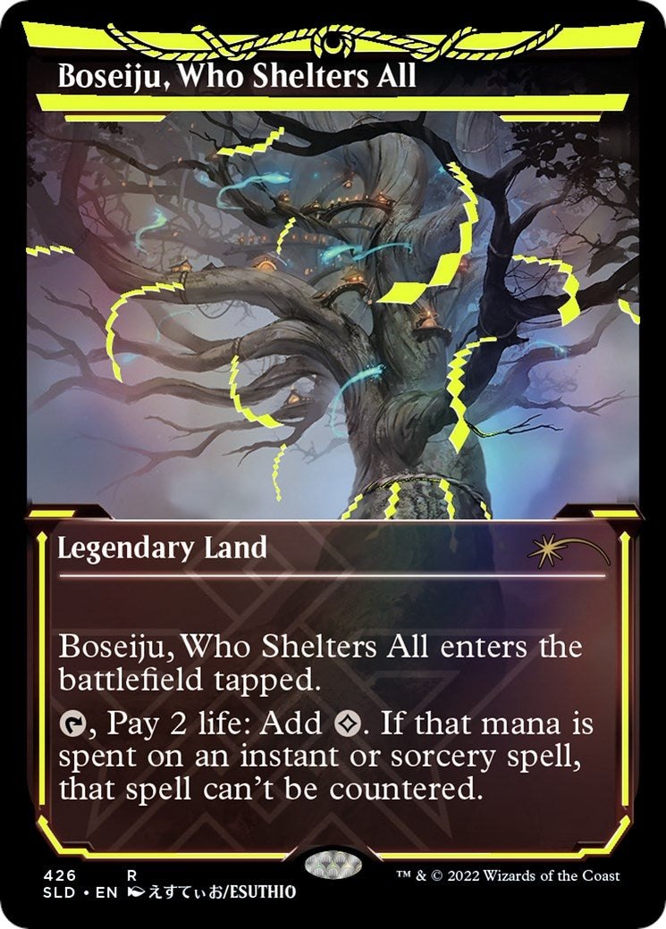 Image for Boseiju, Who Shelters All (Neon Yellow) (426) - Magic: The Gathering