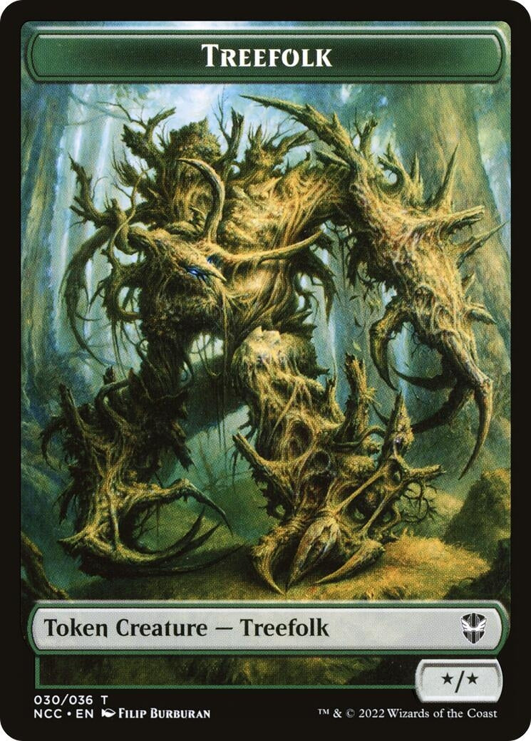 Image for Treefolk // Spider Double-Sided Token (30 // 29) (NCC) - Magic: The Gathering