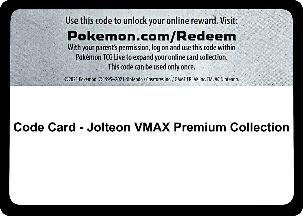 Image for Code Card - Jolteon VMAX Premium Collection (MCAP) - Pokemon