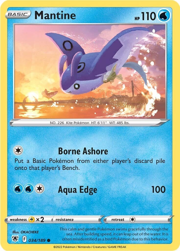 Image for Mantine (034/189) (SWSH10) - Pokemon