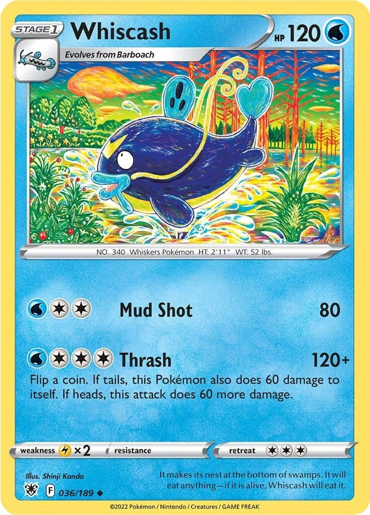 Image for Whiscash (036/189) (SWSH10) - Pokemon