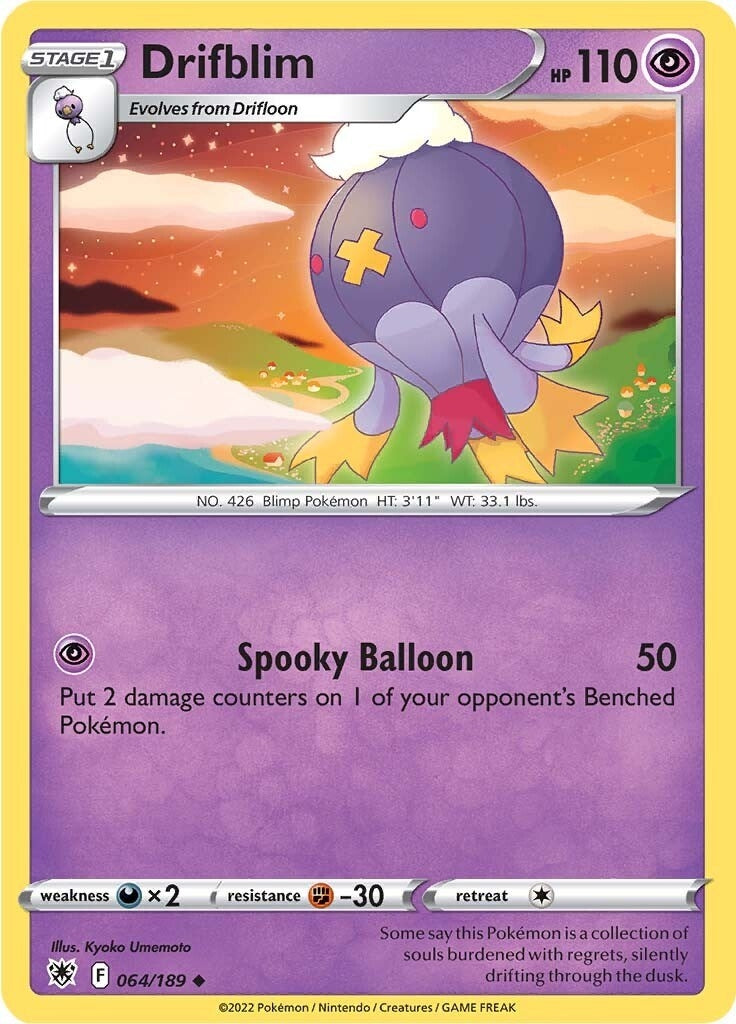 Image for Drifblim (064/189) (SWSH10) - Pokemon