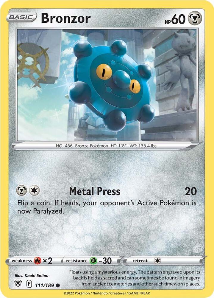 Image for Bronzor (111/189) (SWSH10) - Pokemon