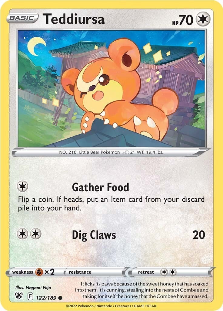 Image for Teddiursa (122/189) (SWSH10) - Pokemon