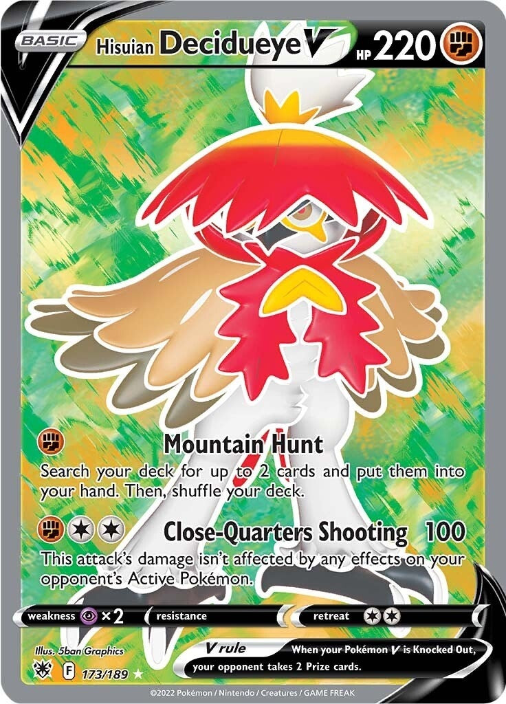 Image for Hisuian Decidueye V (Full Art) (173/189) (SWSH10) - Pokemon