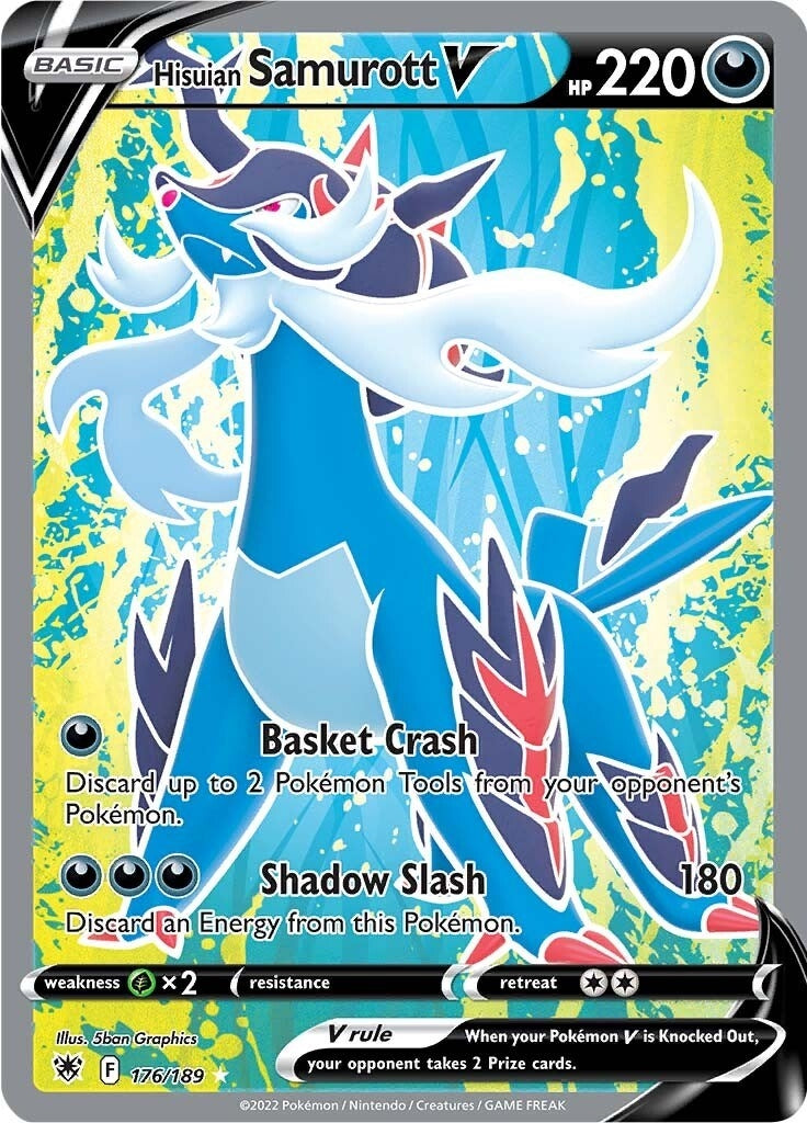 Image for Hisuian Samurott V (Full Art) (176/189) (SWSH10) - Pokemon