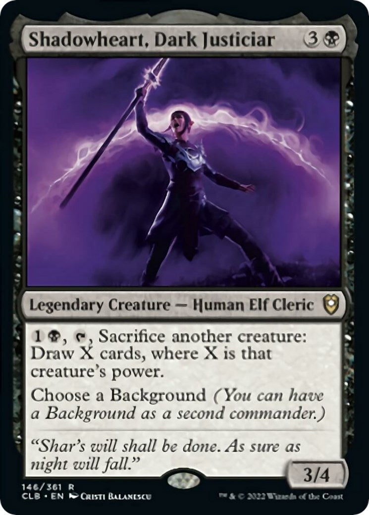 Image for Shadowheart, Dark Justiciar (146) (CLB) - Magic: The Gathering