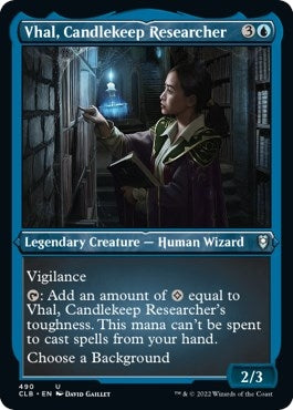 Image for Vhal, Candlekeep Researcher (Foil Etched) (490) (CLB) - Magic: The Gathering