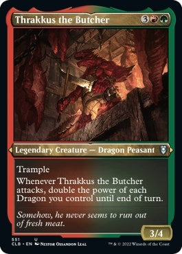 Image for Thrakkus the Butcher (Foil Etched) (551) (CLB) - Magic: The Gathering