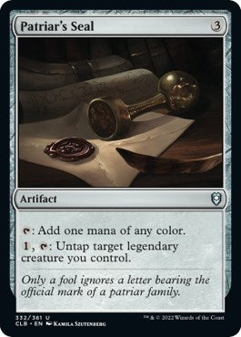 Image for Patriar's Seal (332) (CLB) - Magic: The Gathering