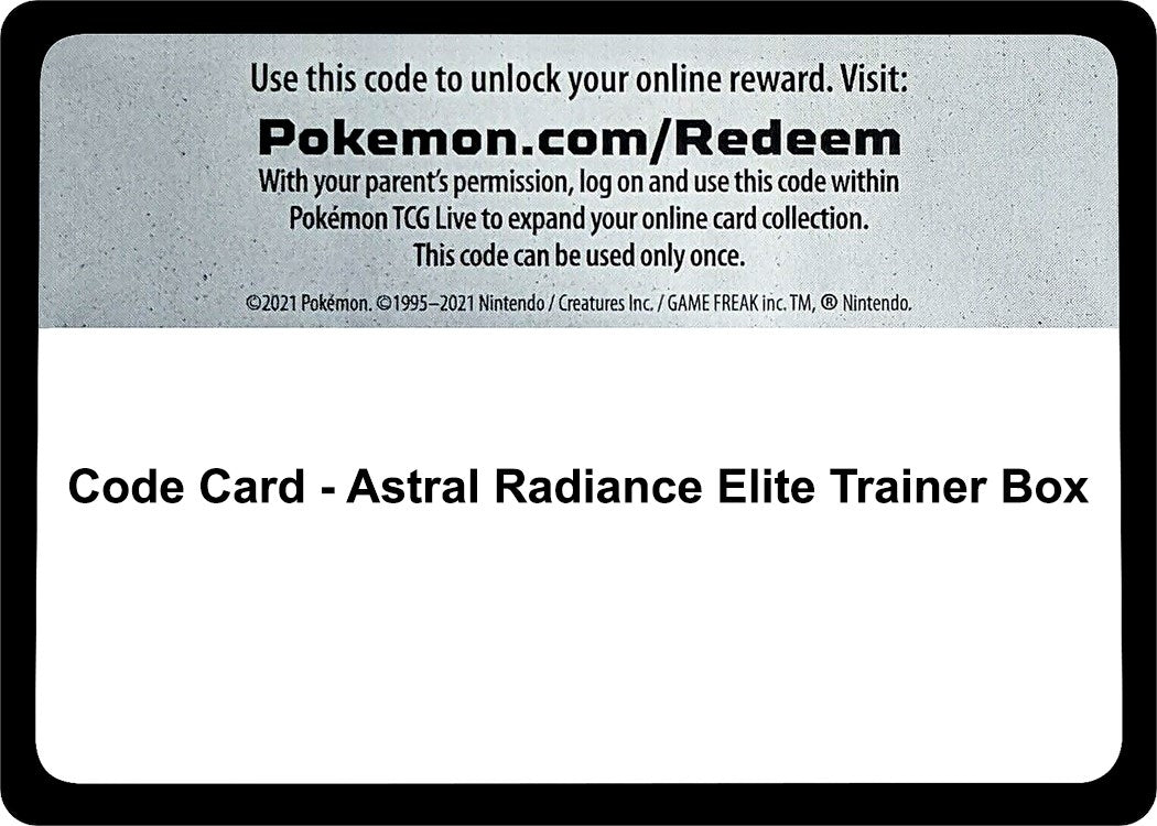Image for Code Card - Astral Radiance Elite Trainer Box (SWSH10) - Pokemon