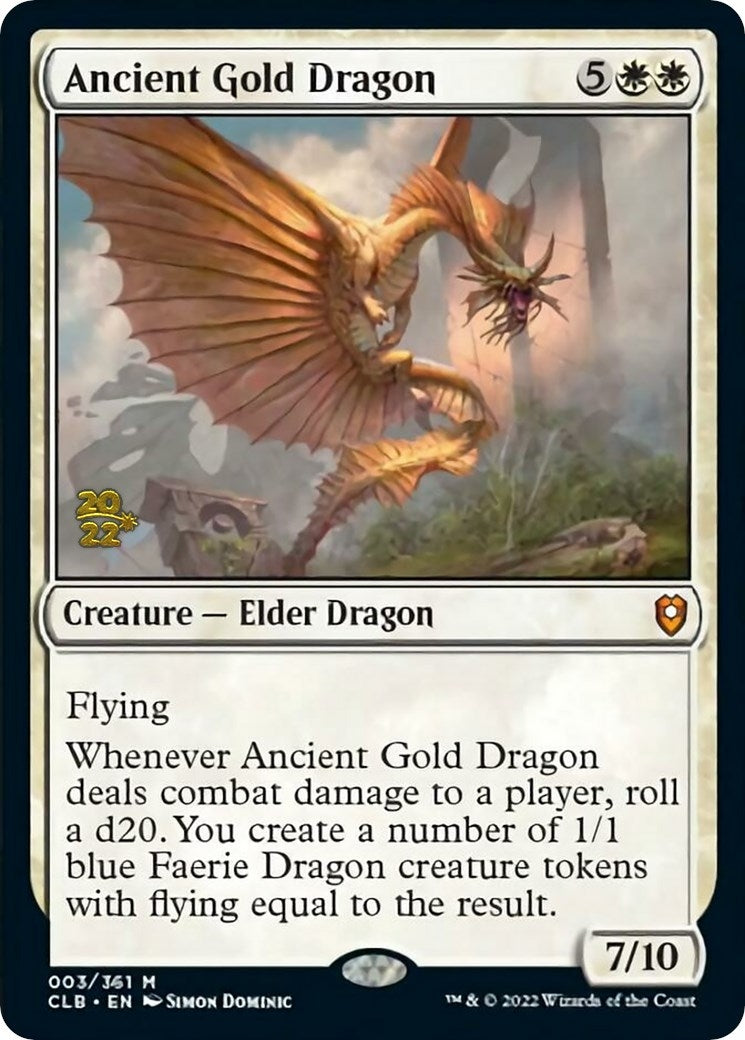 Image for Ancient Gold Dragon (3) (PRE) - Magic: The Gathering