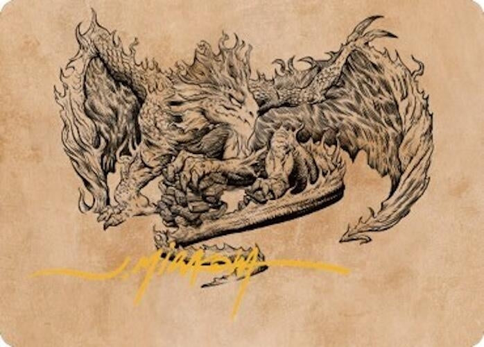 Image for Miirym, Sentinel Wyrm Art Card (Gold-Stamped Signature) (71) (ASCLB) - Magic: The Gathering