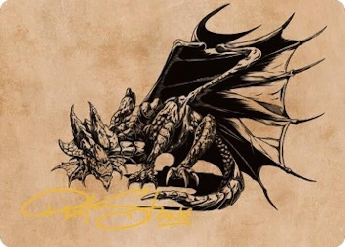 Image for Ancient Copper Dragon Art Card (52/81) (Gold-Stamped Signature) (52) (ASCLB) - Magic: The Gathering