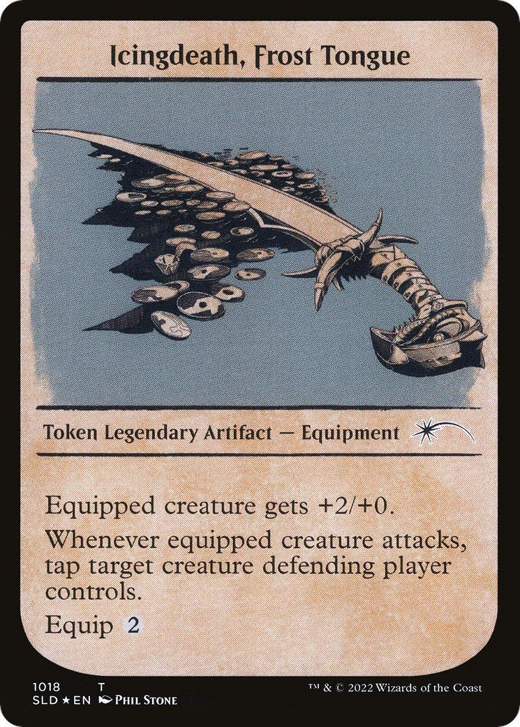Image for Icingdeath, Frost Tongue Token (Showcase) (1018) - Magic: The Gathering