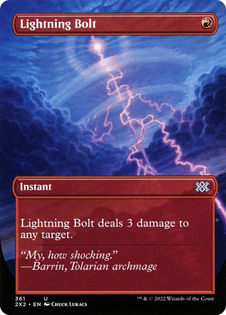 Image for Lightning Bolt (Borderless) (361) - Magic: The Gathering