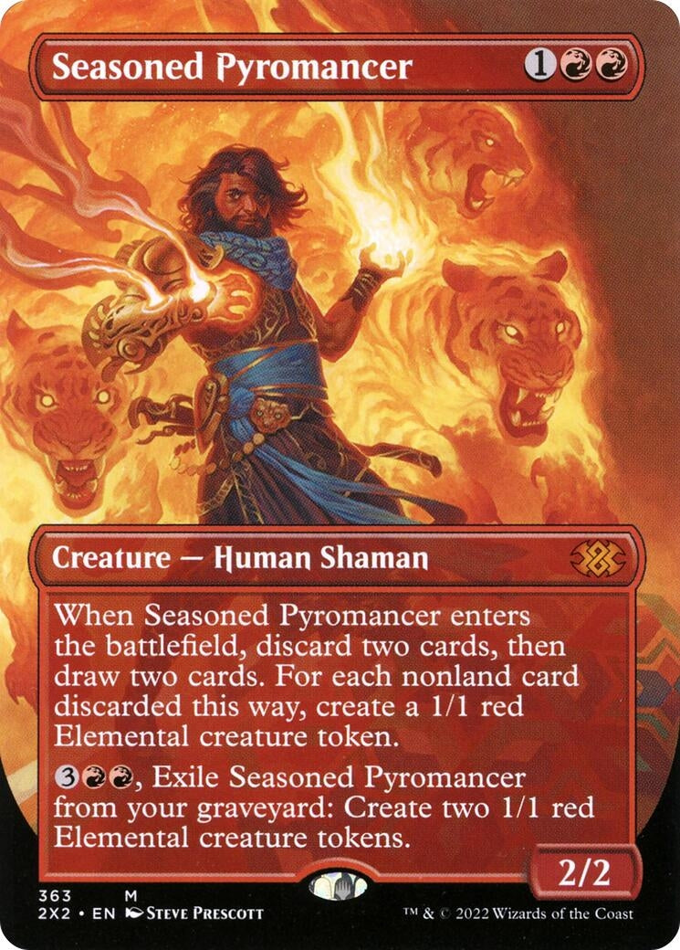 Image for Seasoned Pyromancer (Borderless) (363) - Magic: The Gathering