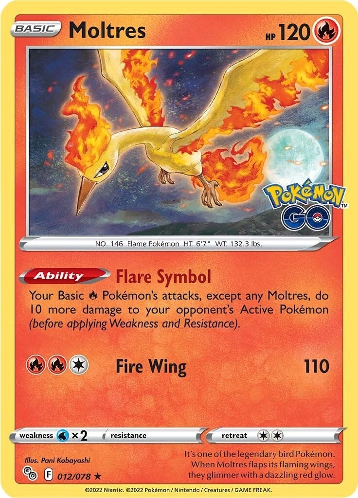 Image for Moltres (012/078) (PGO) - Pokemon