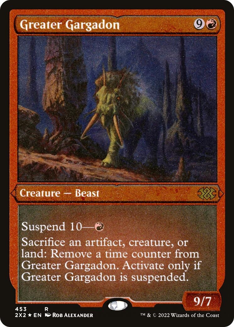Image for Greater Gargadon (Foil Etched) (453) (2X2) - Magic: The Gathering
