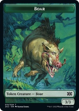 Image for Boar // Soldier Double-Sided Token (15 // 7) - Magic: The Gathering