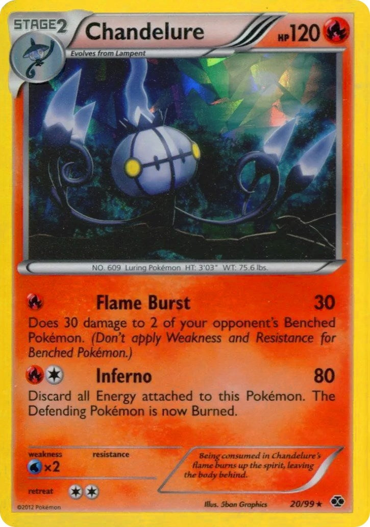 Image for Chandelure - 20/99 (Cracked Ice Holo) (020/099) (BLE) - Pokemon
