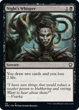 Image for Night's Whisper (115) - Magic: The Gathering