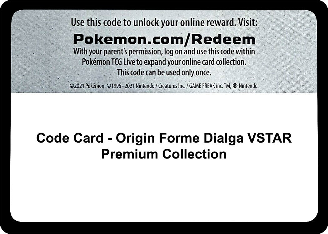 Image for Code Card - Origin Forme Dialga VSTAR Premium Collection (SWSH11) - Pokemon