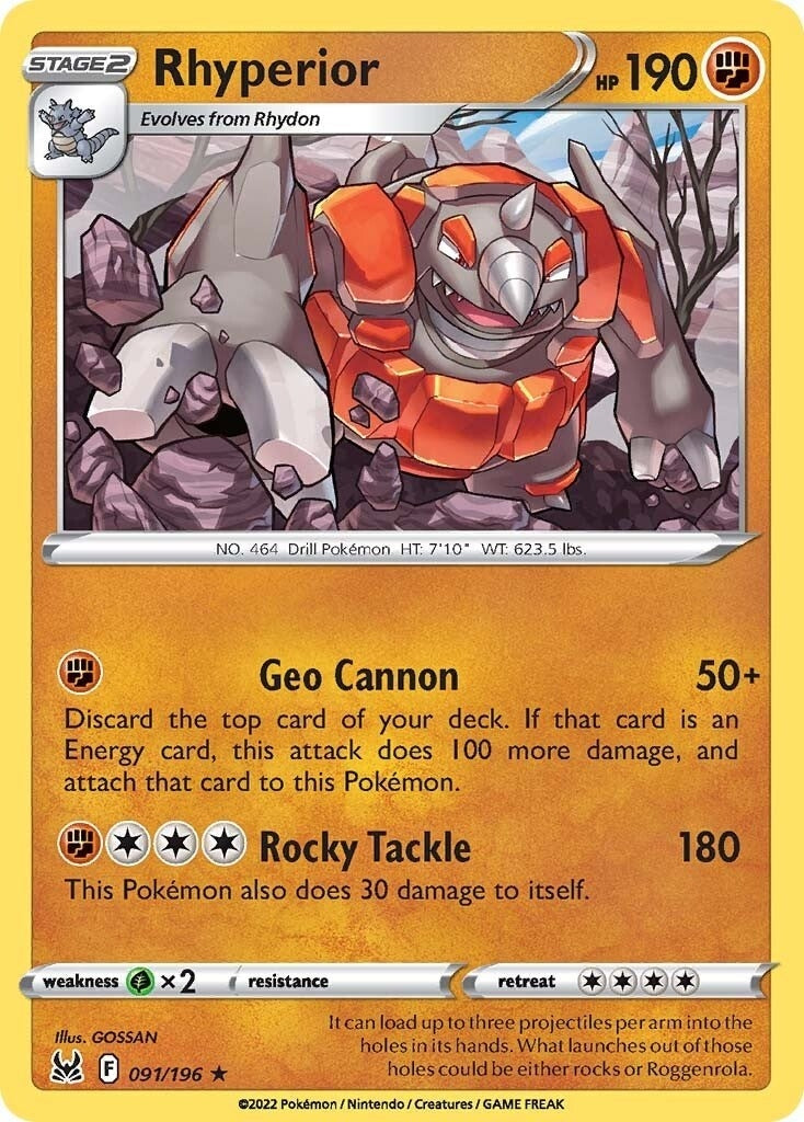 Image for Rhyperior (091/196) (SWSH11) - Pokemon
