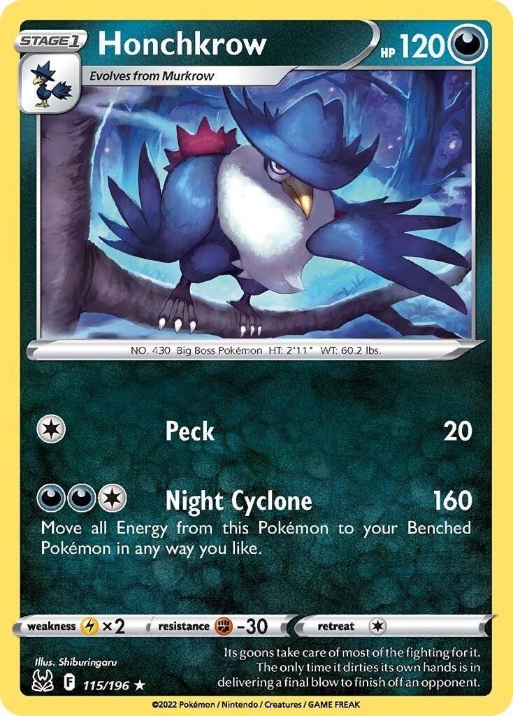 Image for Honchkrow (115/196) (SWSH11) - Pokemon