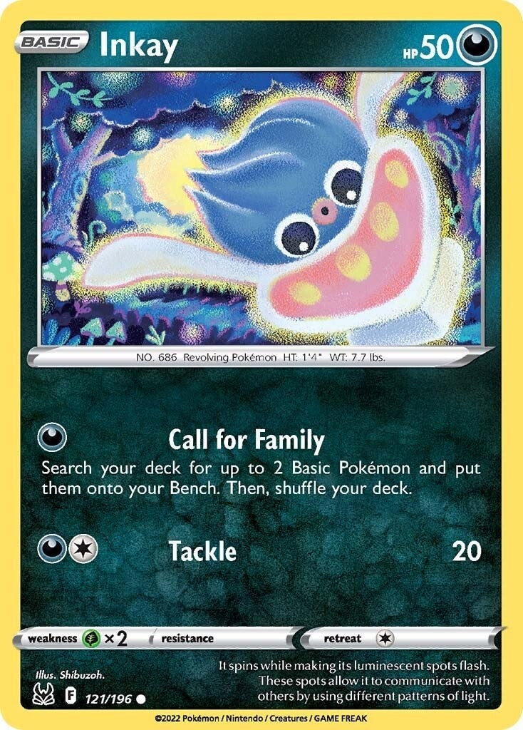 Image for Inkay (121) (121/196) (SWSH11) - Pokemon