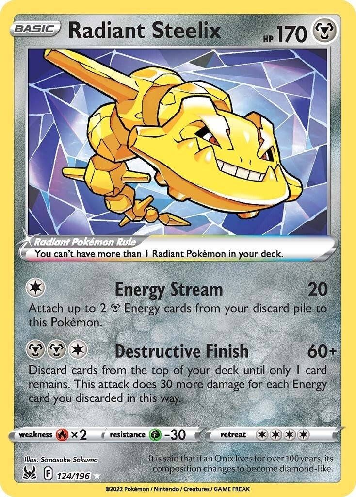 Image for Radiant Steelix (124/196) (SWSH11) - Pokemon