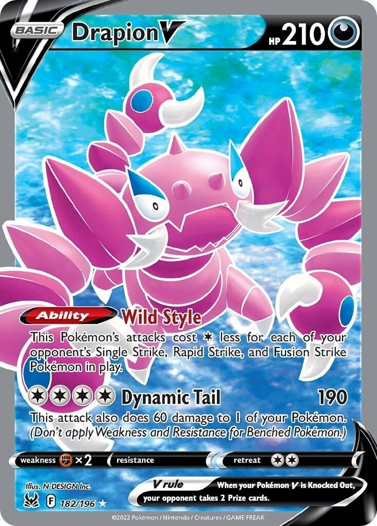 Image for Drapion V (Full Art) (182/196) (SWSH11) - Pokemon