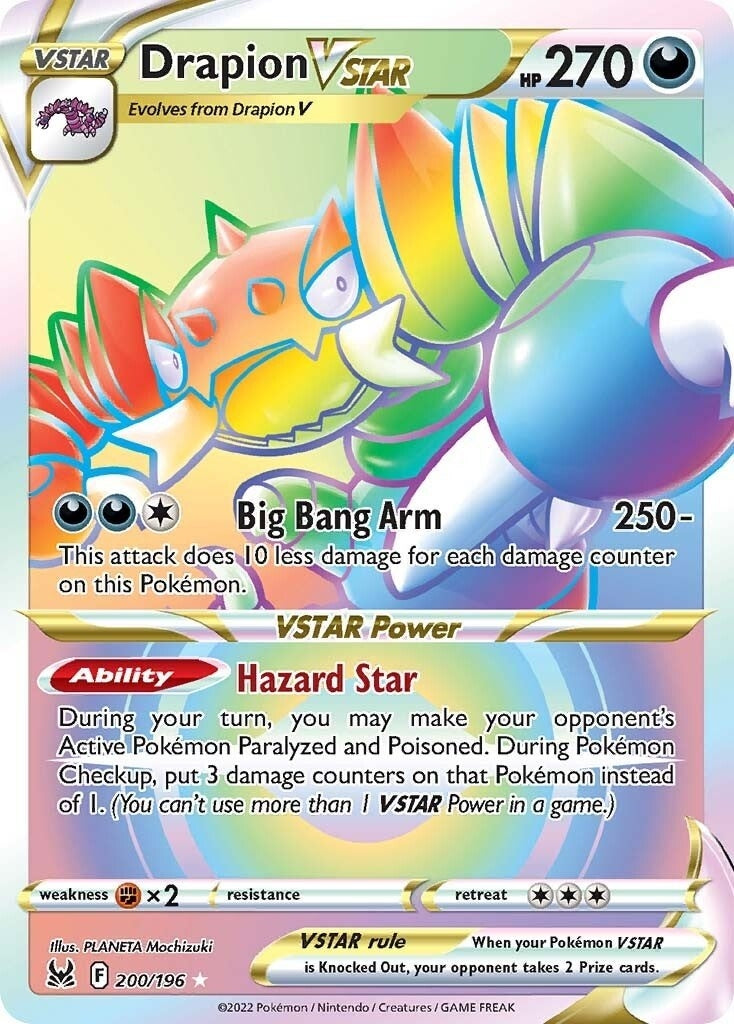 Image for Drapion VSTAR (Secret) (200/196) (SWSH11) - Pokemon