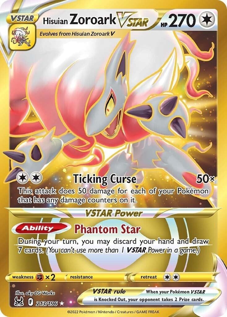 Image for Hisuian Zoroark VSTAR (213) (Secret) (213/196) (SWSH11) - Pokemon