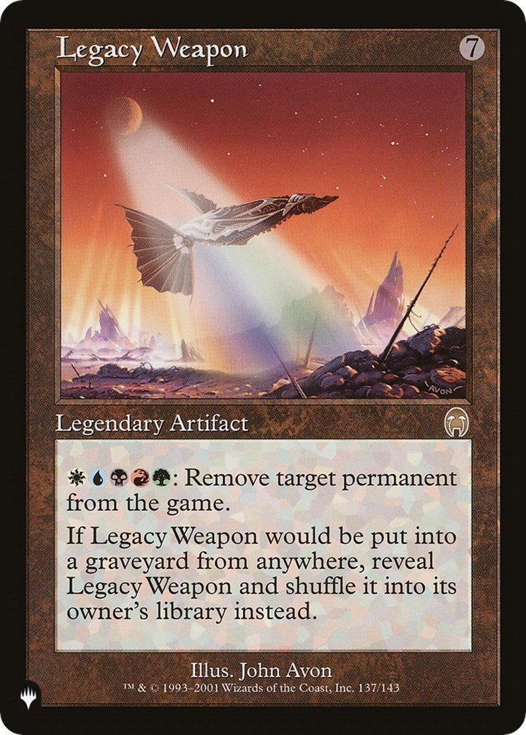 Image for Legacy Weapon (137/143) (LIST) - Magic: The Gathering