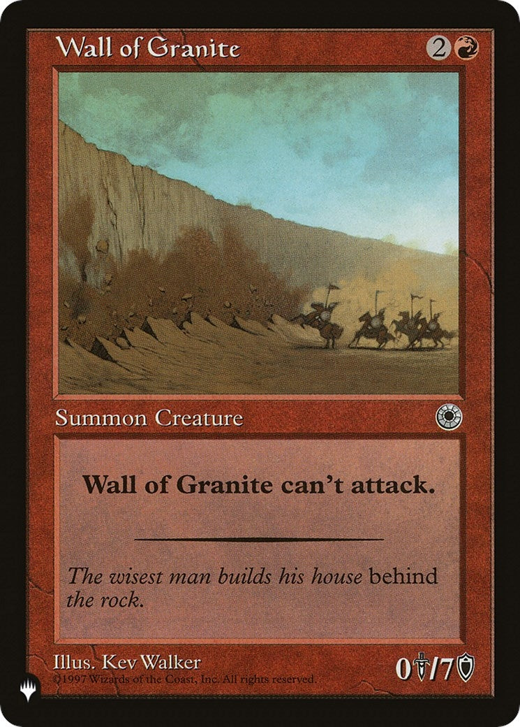Image for Wall of Granite (LIST) - Magic: The Gathering