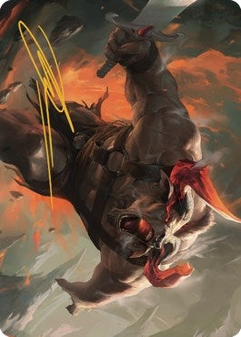Image for Furious Bellow Art Card (Gold-Stamped Signature) (31) (ASDMU) - Magic: The Gathering