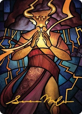 Image for Najal, the Storm Runner Art Card (Gold-Stamped Signature) (74) (ASDMU) - Magic: The Gathering