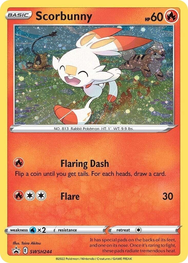 Image for Scorbunny - SWSH244 (Cosmos Holo) (SWSH244) (SWSD) - Pokemon