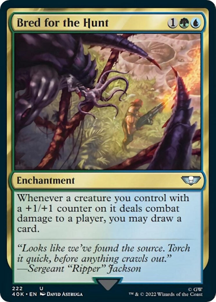 Image for Bred for the Hunt (Surge Foil) (222) - Magic: The Gathering