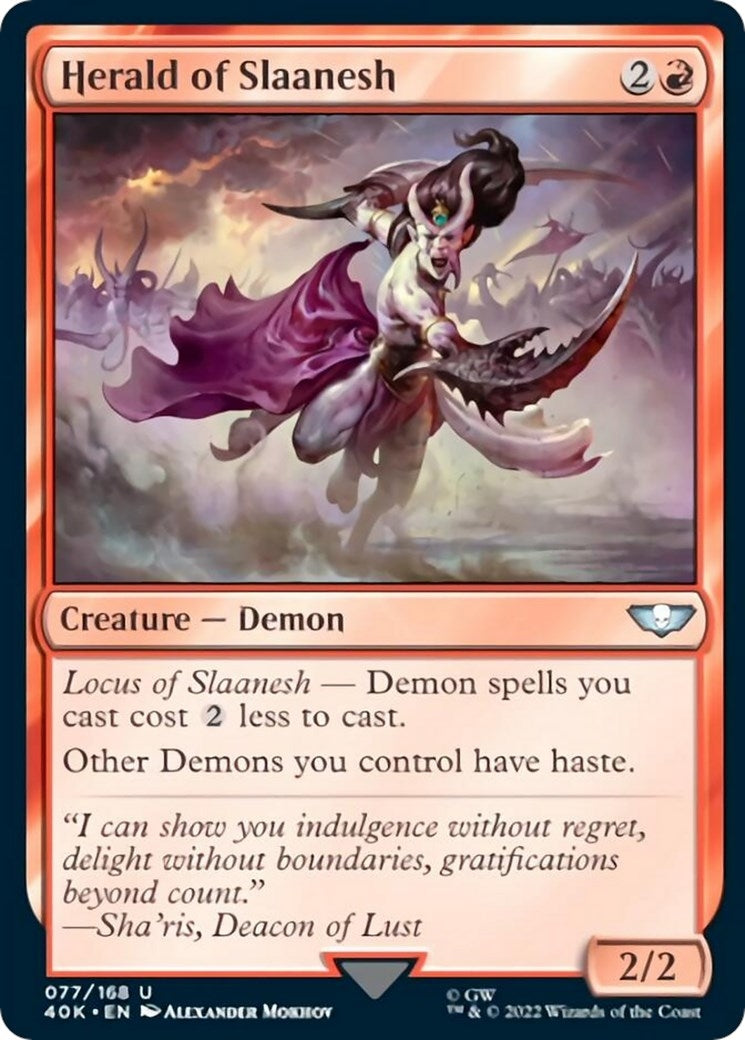Image for Herald of Slaanesh (Surge Foil) (77) - Magic: The Gathering