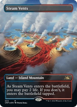Image for Steam Vents (Borderless) (Galaxy Foil) (534) (UNF) - Magic: The Gathering
