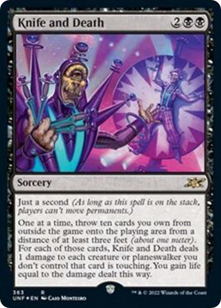 Image for Knife and Death (Galaxy Foil) (363) (UNF) - Magic: The Gathering