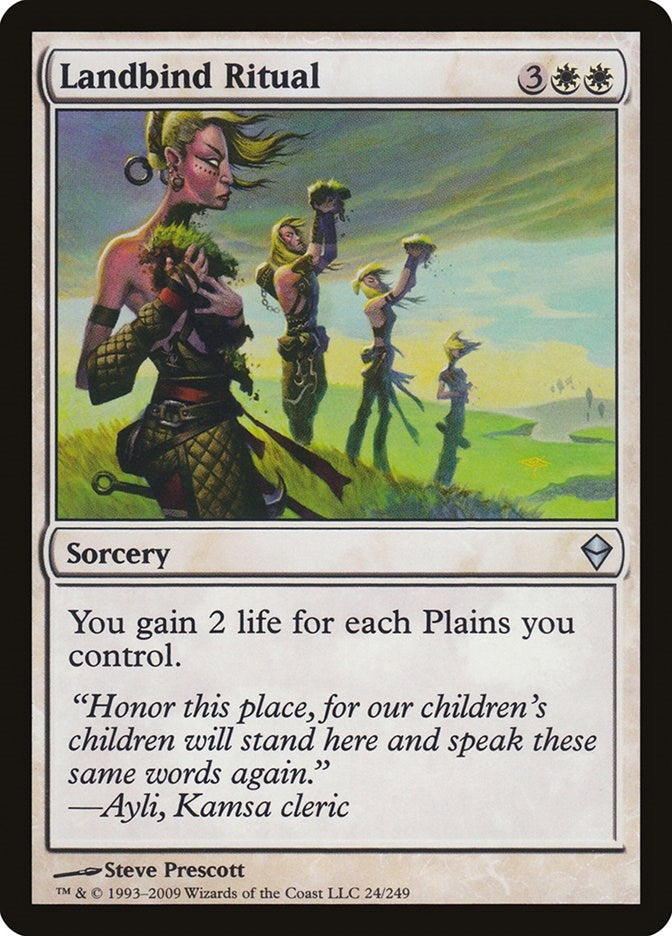 Image for Landbind Ritual (24) (ZEN) - Magic: The Gathering